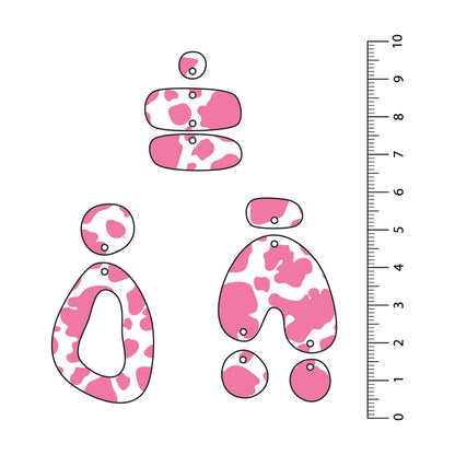Cow Light Pink UV Printed Acrylic Sheet