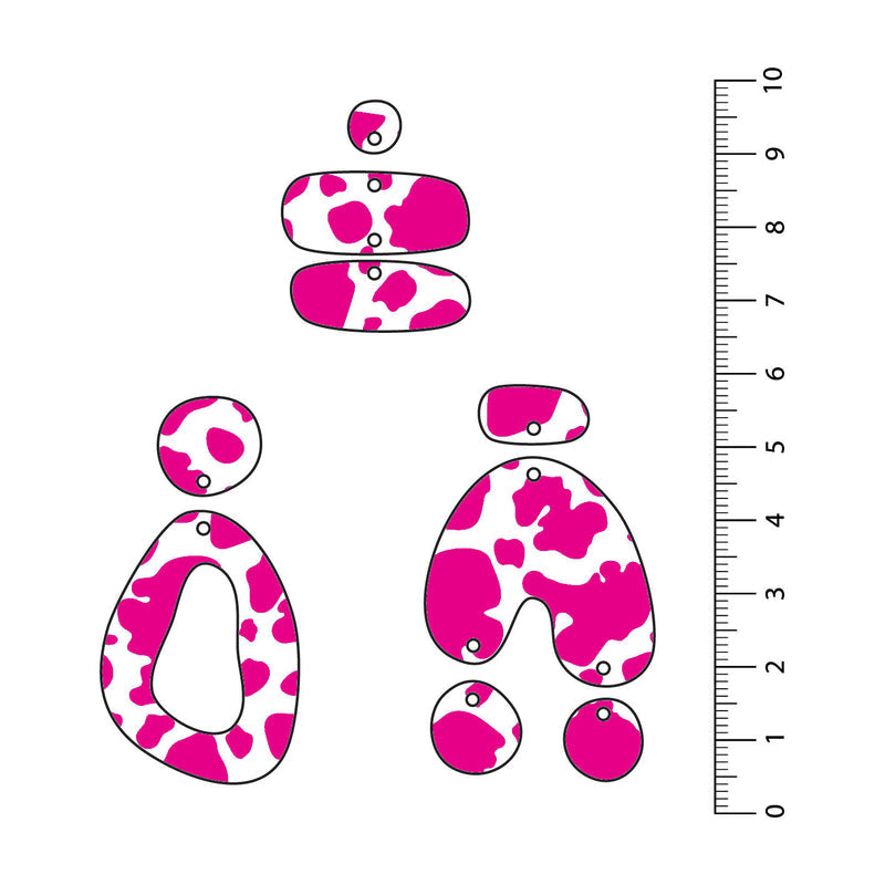 Cow Bright Pink UV Printed Acrylic Sheet