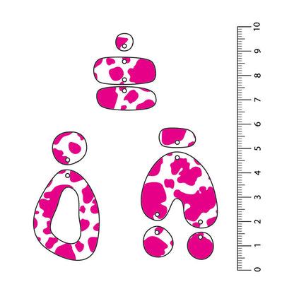 Cow Bright Pink UV Printed Acrylic Sheet