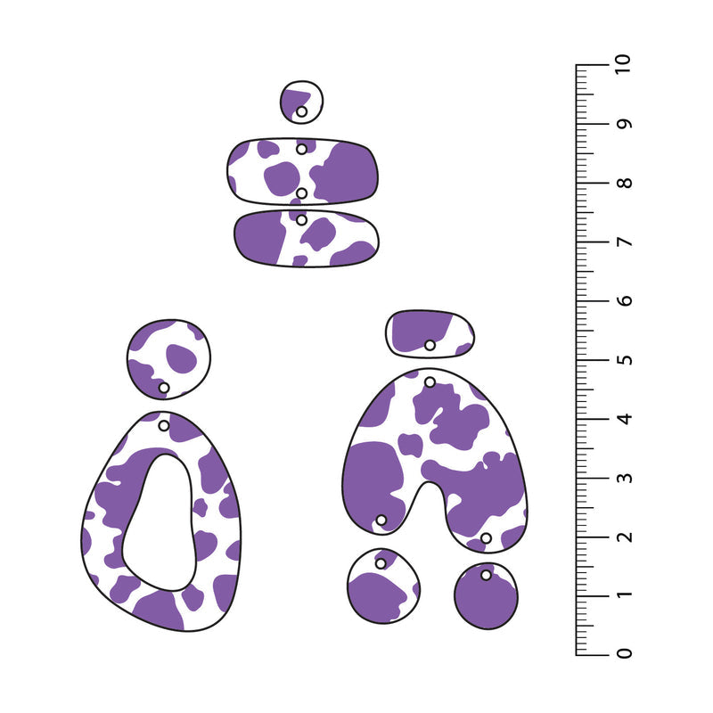 Cow Dark Purple UV Printed Acrylic Sheet