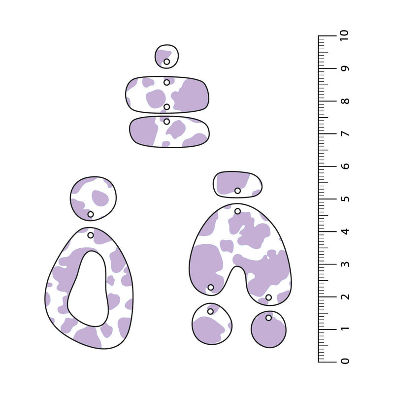 Cow Light Purple UV Printed Acrylic Sheet