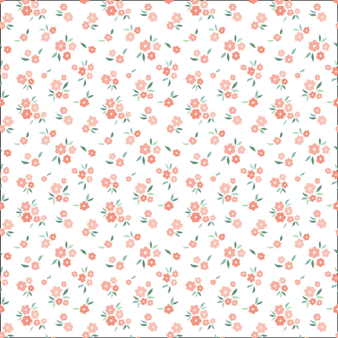 Ditsy Flowers UV Printed Acrylic Sheet