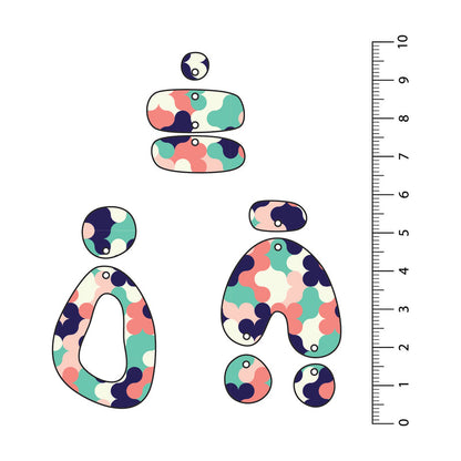 Geometric Blobs UV Printed Acrylic Sheet