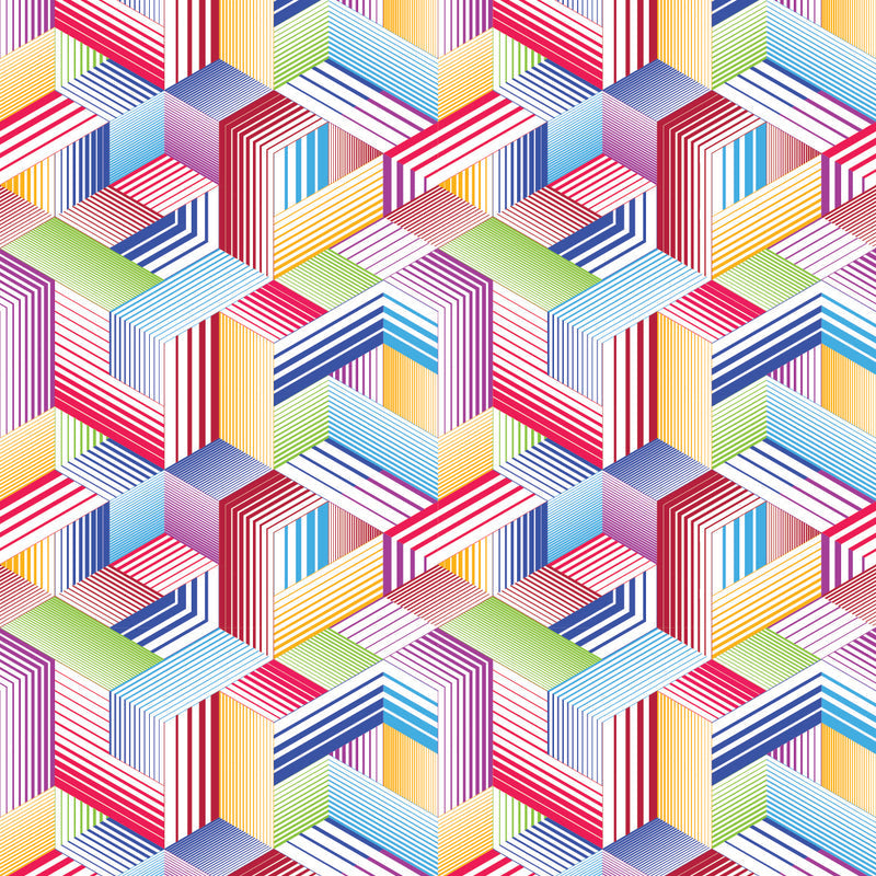 Geometric Cubes 1 UV Printed Acrylic Sheet