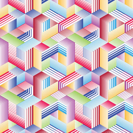 Geometric Cubes 1 UV Printed Acrylic Sheet