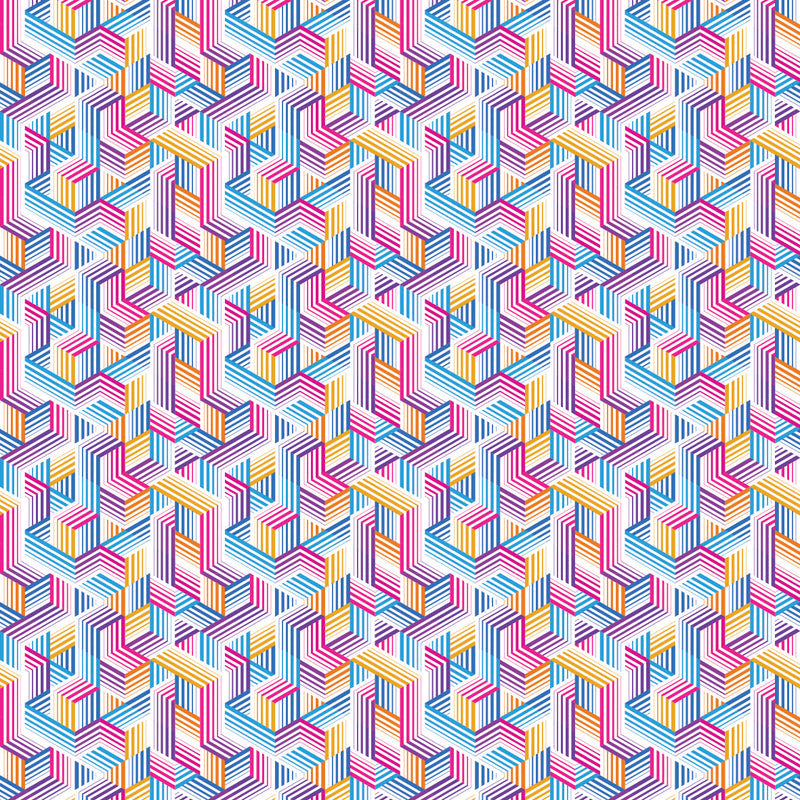 Geometric Cubes 2 UV Printed Acrylic Sheet