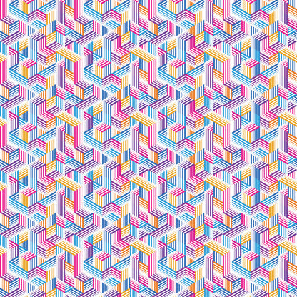 Geometric Cubes 2 UV Printed Acrylic Sheet