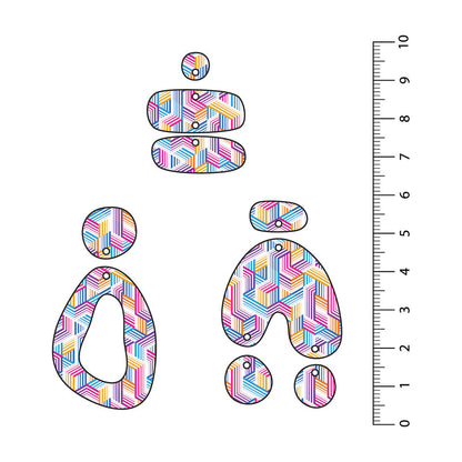 Geometric Cubes 2 UV Printed Acrylic Sheet