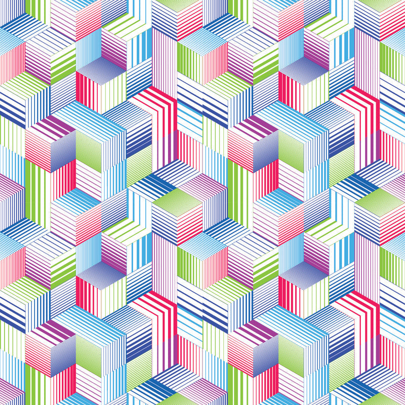 Geometric Cubes 4 UV Printed Acrylic Sheet