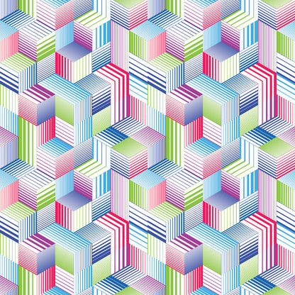 Geometric Cubes 4 UV Printed Acrylic Sheet