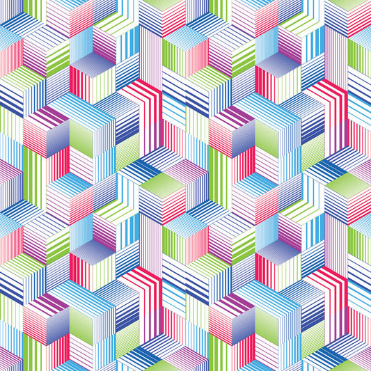 Geometric Cubes 4 UV Printed Acrylic Sheet