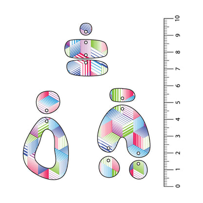 Geometric Cubes 4 UV Printed Acrylic Sheet