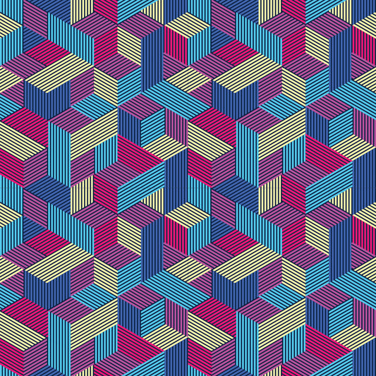 Geometric Cubes 6 UV Printed Acrylic Sheet