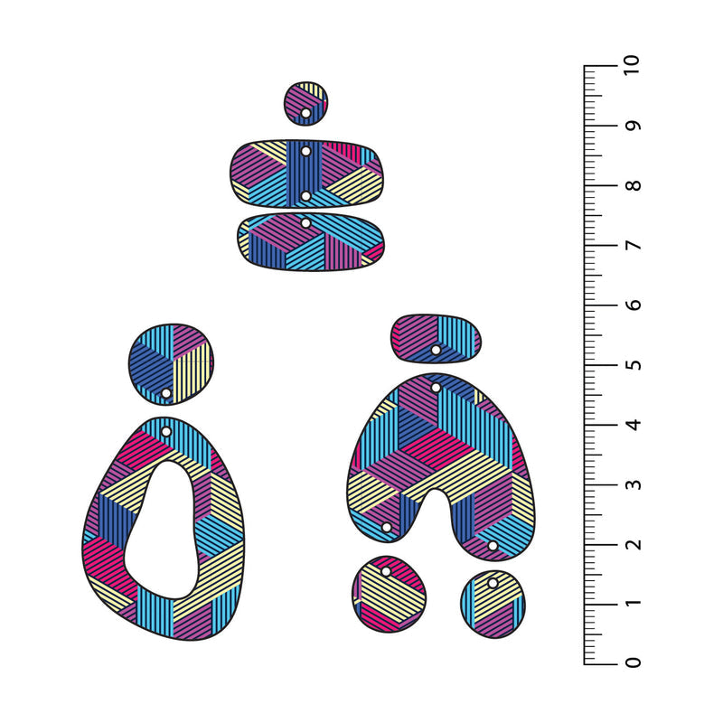 Geometric Cubes 6 UV Printed Acrylic Sheet