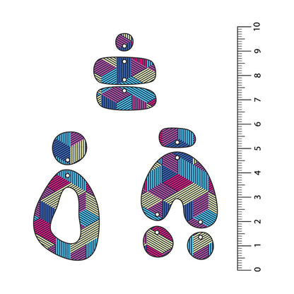 Geometric Cubes 6 UV Printed Acrylic Sheet