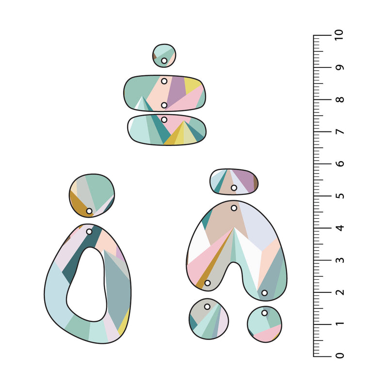 Geometric Triangles UV Printed Acrylic Sheet