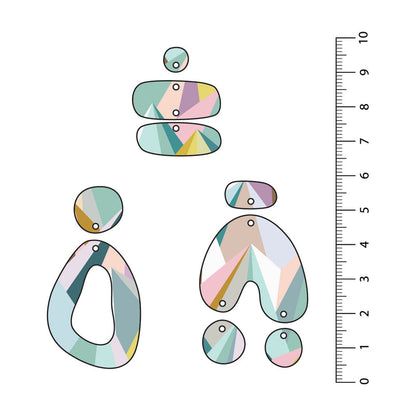 Geometric Triangles UV Printed Acrylic Sheet