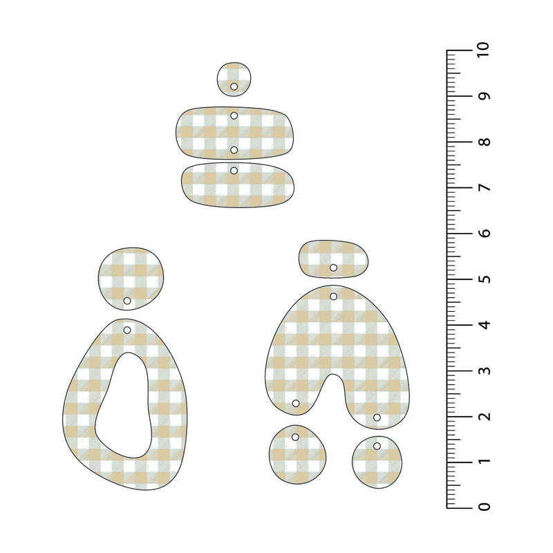 Gingham Beige UV Printed Acrylic Sheet