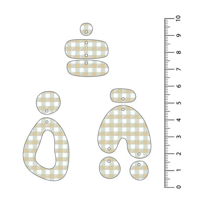 Gingham Beige UV Printed Acrylic Sheet