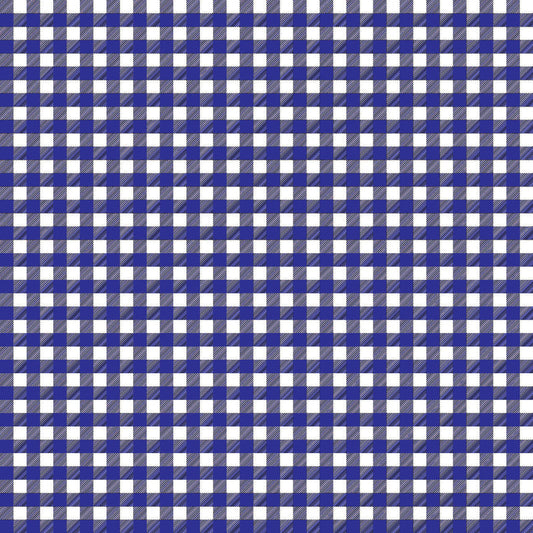 Gingham Dark Blue UV Printed Acrylic Sheet