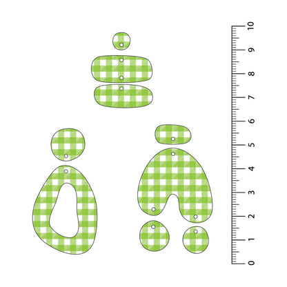 Gingham Light Green UV Printed Acrylic Sheet