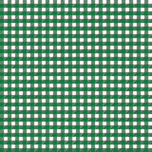 Gingham Dark Green UV Printed Acrylic Sheet