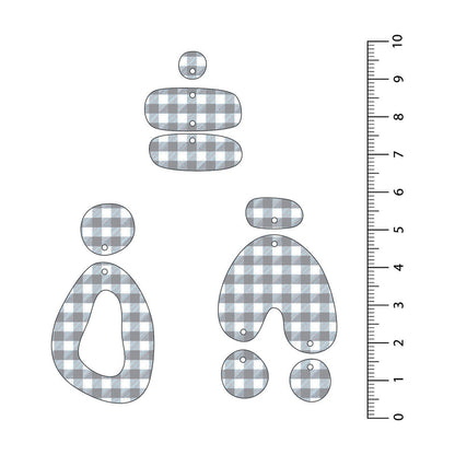 Gingham Grey UV Printed Acrylic Sheet