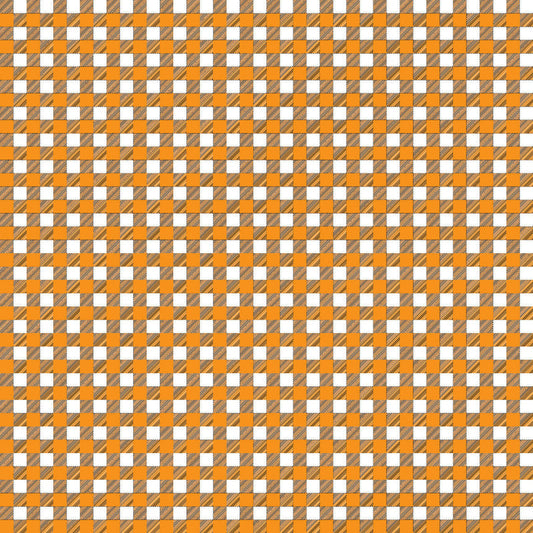 Gingham Orange UV Printed Acrylic Sheet
