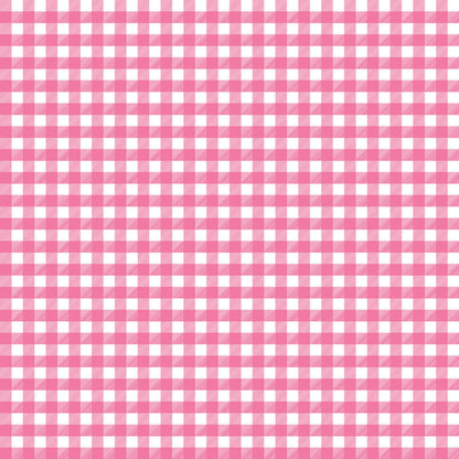 Gingham Light Pink UV Printed Acrylic Sheet