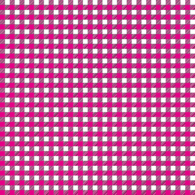 Gingham Bright Pink UV Printed Acrylic Sheet