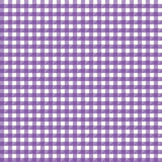 Gingham Dark Purple UV Printed Acrylic Sheet