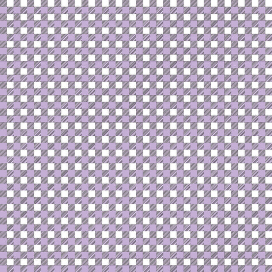 Gingham Light Purple UV Printed Acrylic Sheet