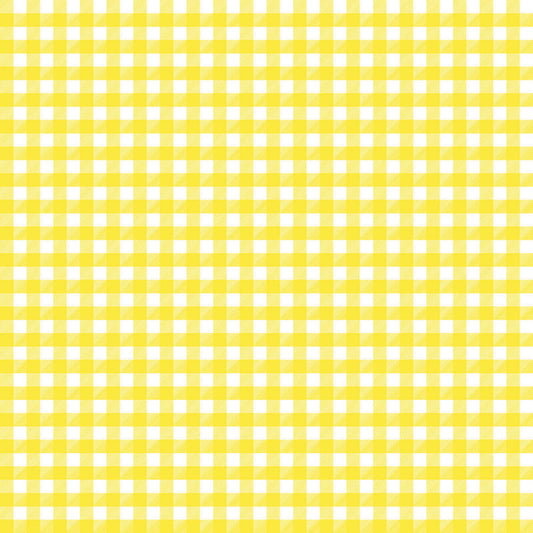 Gingham Yellow UV Printed Acrylic Sheet