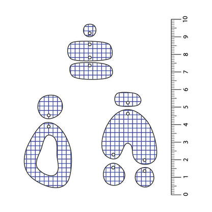 Grid Dark Blue UV Printed Acrylic Sheet