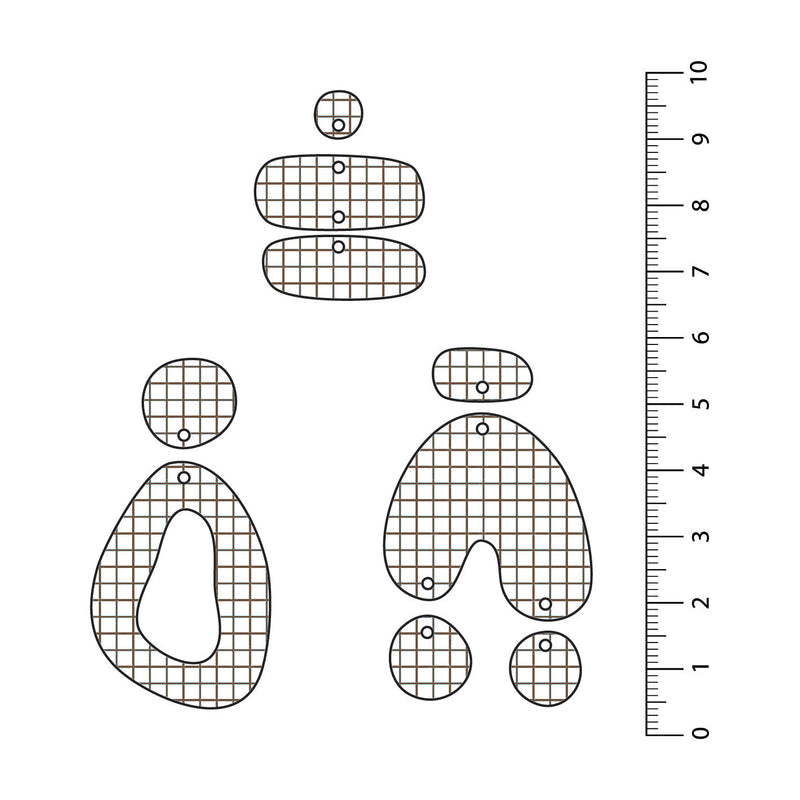 Grid Brown UV Printed Acrylic Sheet