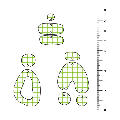 Grid Light Green UV Printed Acrylic Sheet