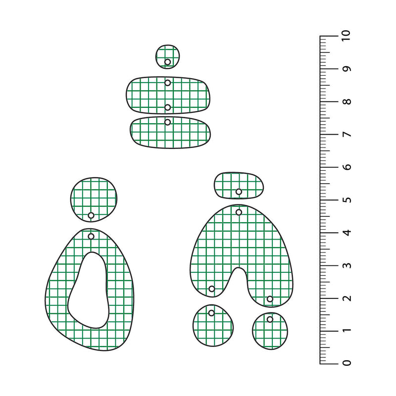 Grid Dark Green UV Printed Acrylic Sheet