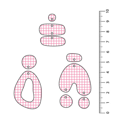 Grid Light Pink UV Printed Acrylic Sheet