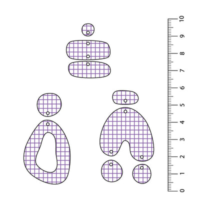 Grid Dark Purple UV Printed Acrylic Sheet