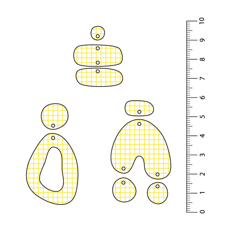 Grid Yellow UV Printed Acrylic Sheet