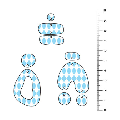 Harlequin Light Blue UV Printed Acrylic Sheet