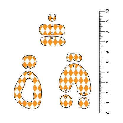 Harlequin Orange UV Printed Acrylic Sheet