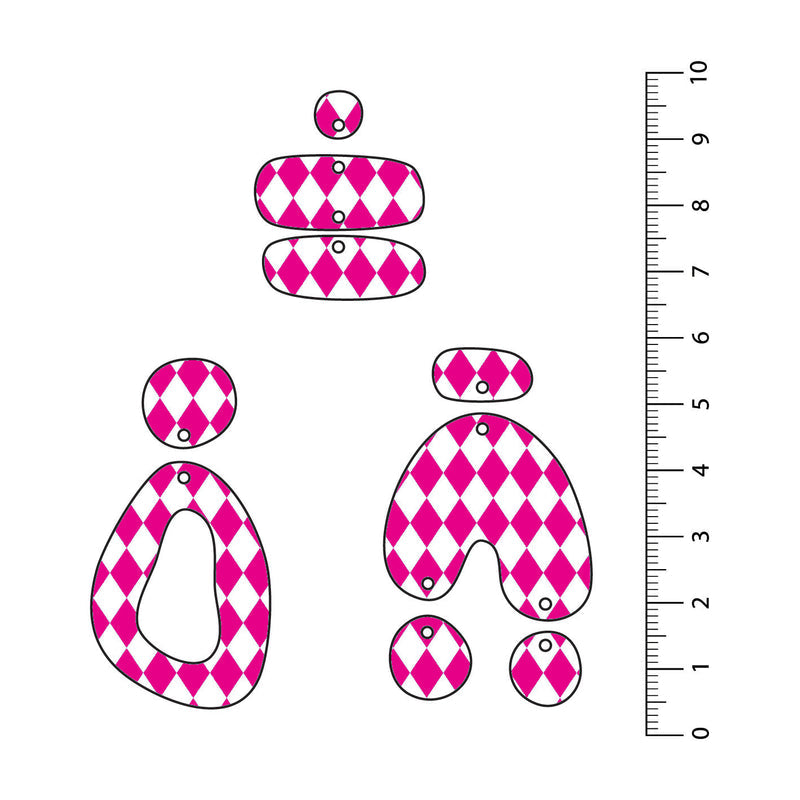 Harlequin Bright Pink UV Printed Acrylic Sheet