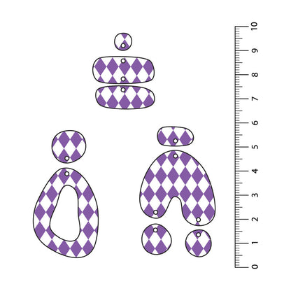 Harlequin Dark Purple UV Printed Acrylic Sheet