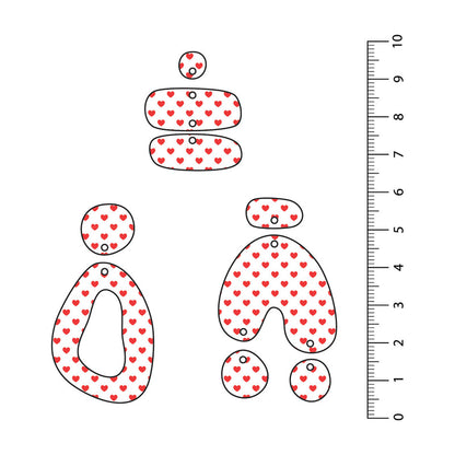 Hearts UV Printed Acrylic Sheet