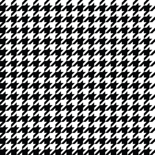 Houndstooth Black UV Printed Acrylic Sheet