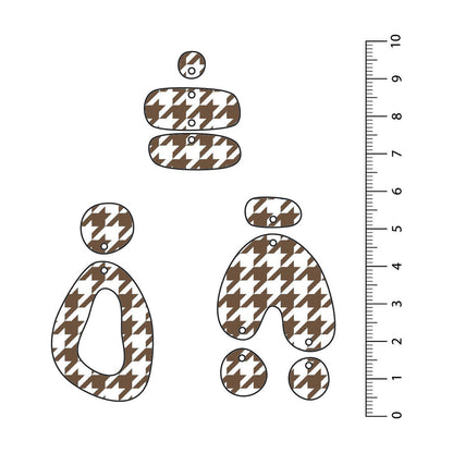Houndstooth Brown UV Printed Acrylic Sheet