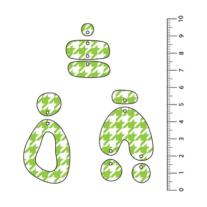 Houndstooth Light Green UV Printed Acrylic Sheet