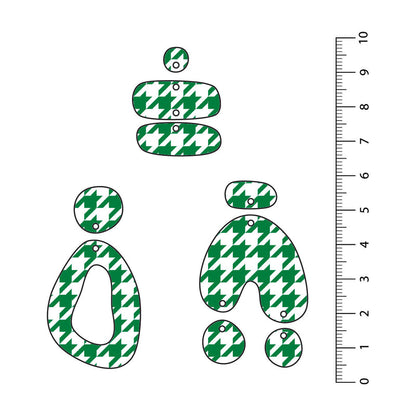 Houndstooth Dark Green UV Printed Acrylic Sheet