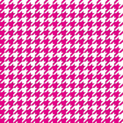 Houndstooth Bright Pink UV Printed Acrylic Sheet